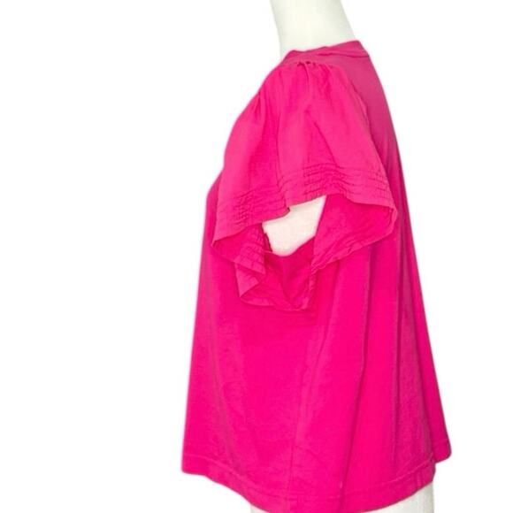 Old Navy Womens L T-shirt Flutter Sleeve Casual Basic Preppy Everyday Workwear - Picture 3 of 7